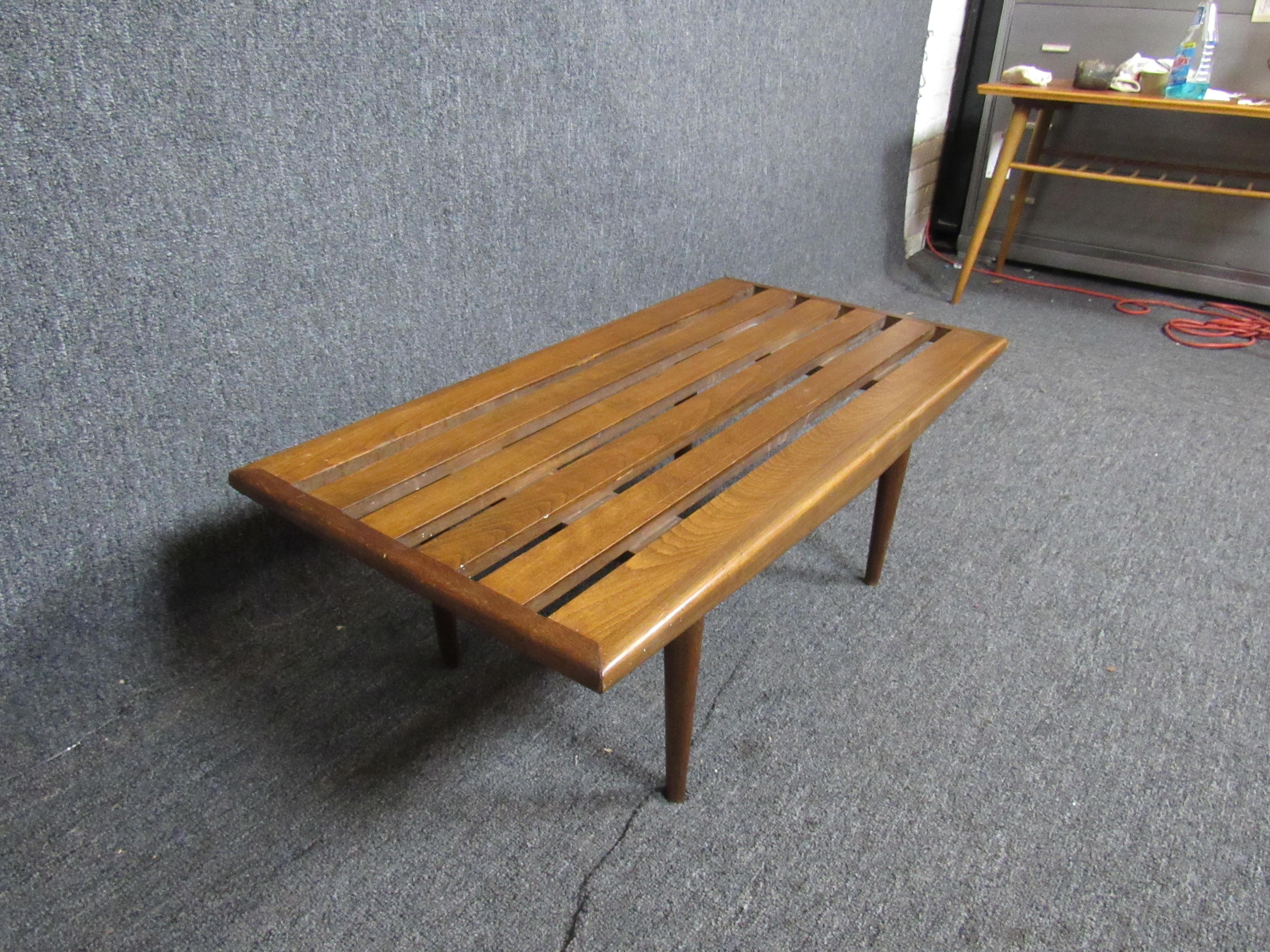 small slat bench