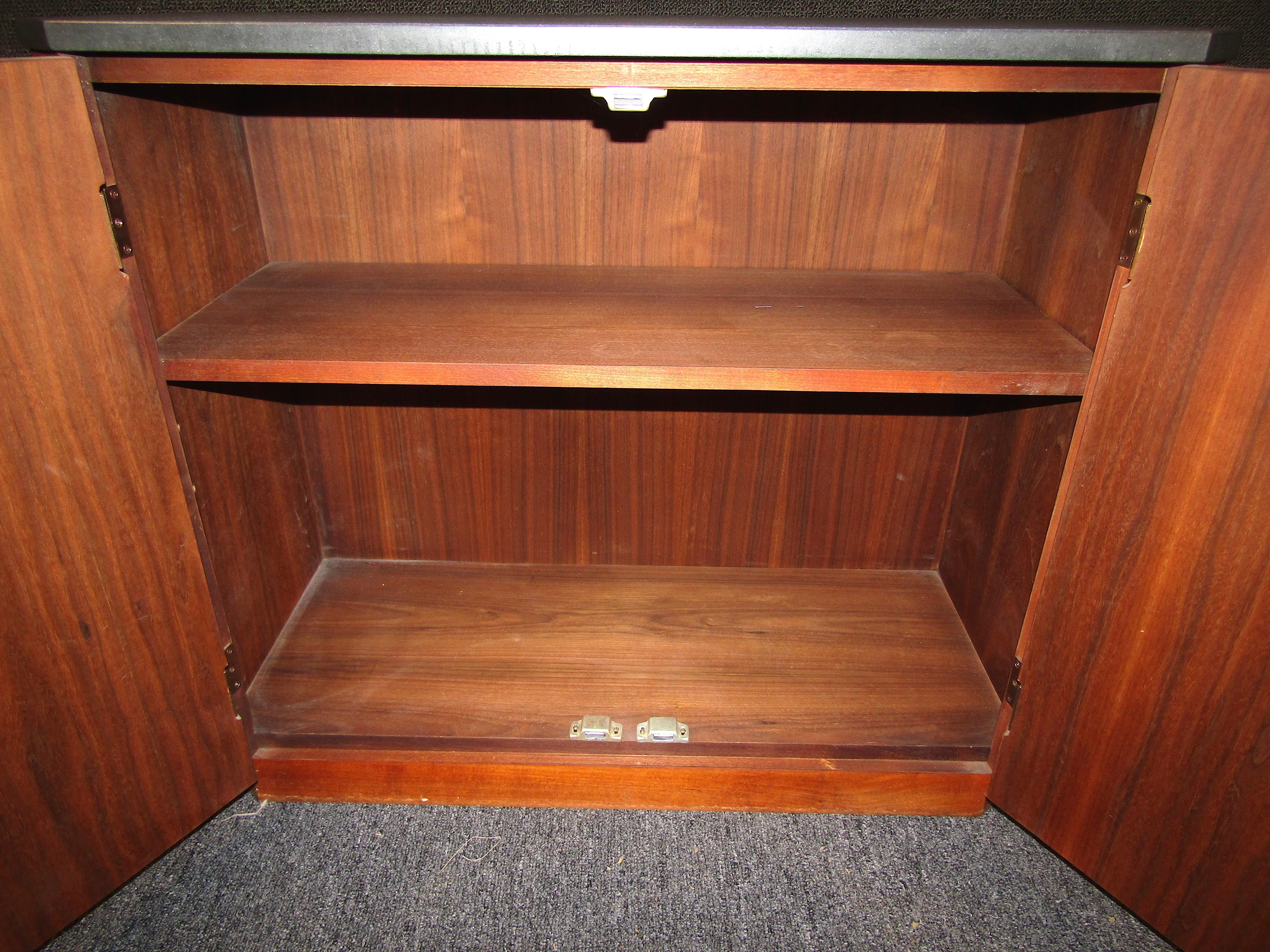 Small Midcentury Walnut Cabinet For Sale 1