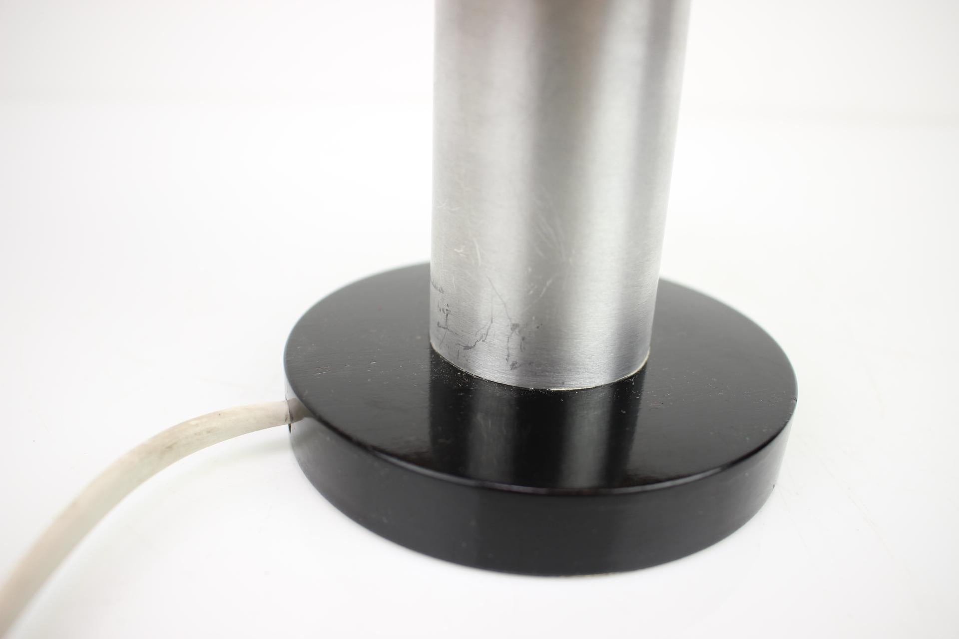 Metal Small Mid-Century Table Lamp, 1960s, Czechoslovakia For Sale