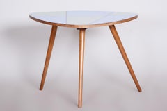 Small Mid Century Table, Made in Czechia, 1950s, Original Condition, Beech