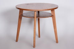 Small Mid Century Table, Made in Czechia, 1950s, Original Condition, Oak