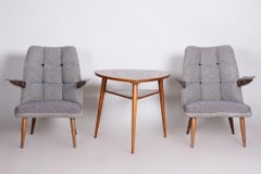 Small Mid Century Table, Made in Czechia, 1950s, Original Condition, Oak