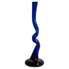 Small Midcentury Ultramarine Blue Vase, Europe, 1960s