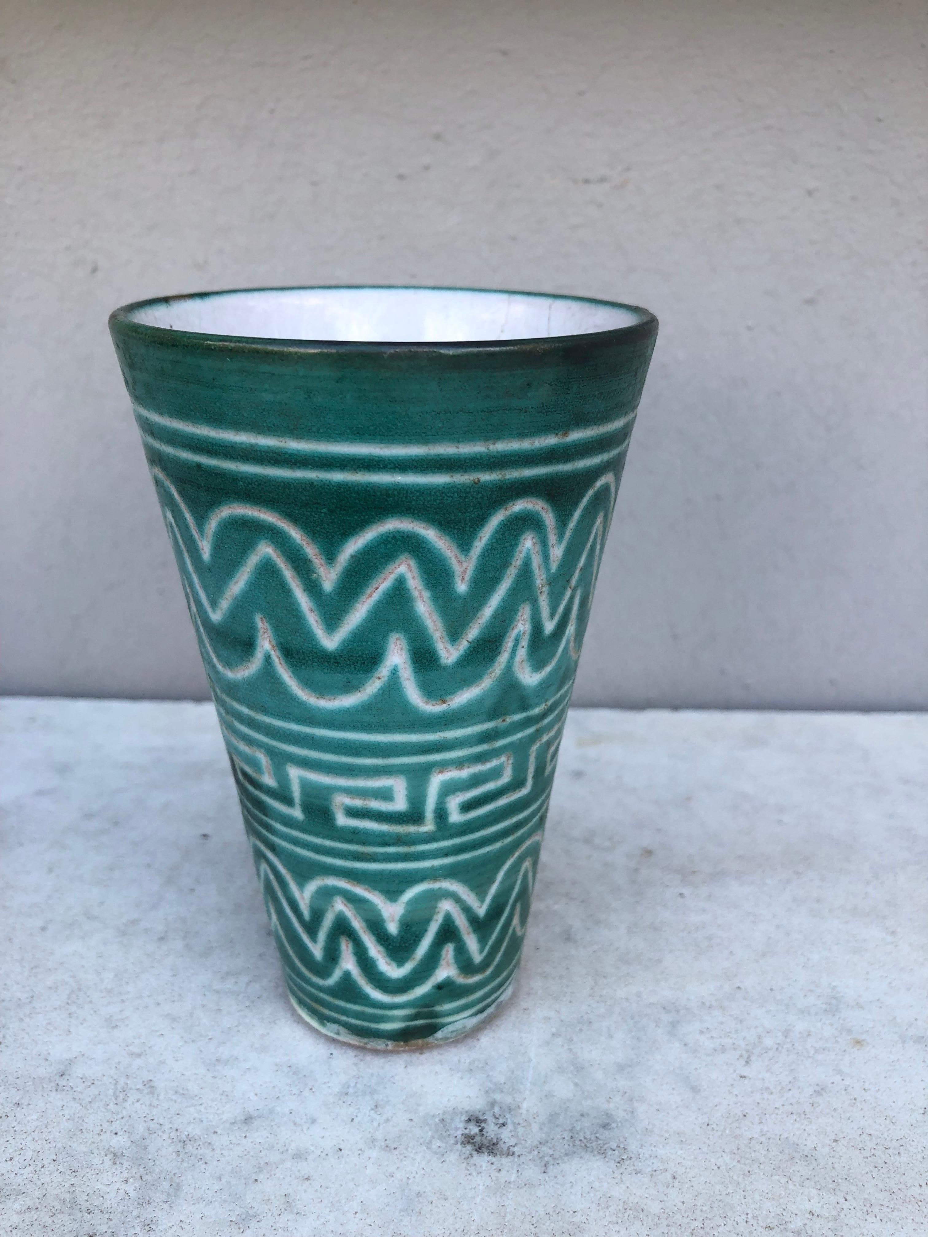 French Small Mid-Century Vase Robert Picault Vallauris For Sale