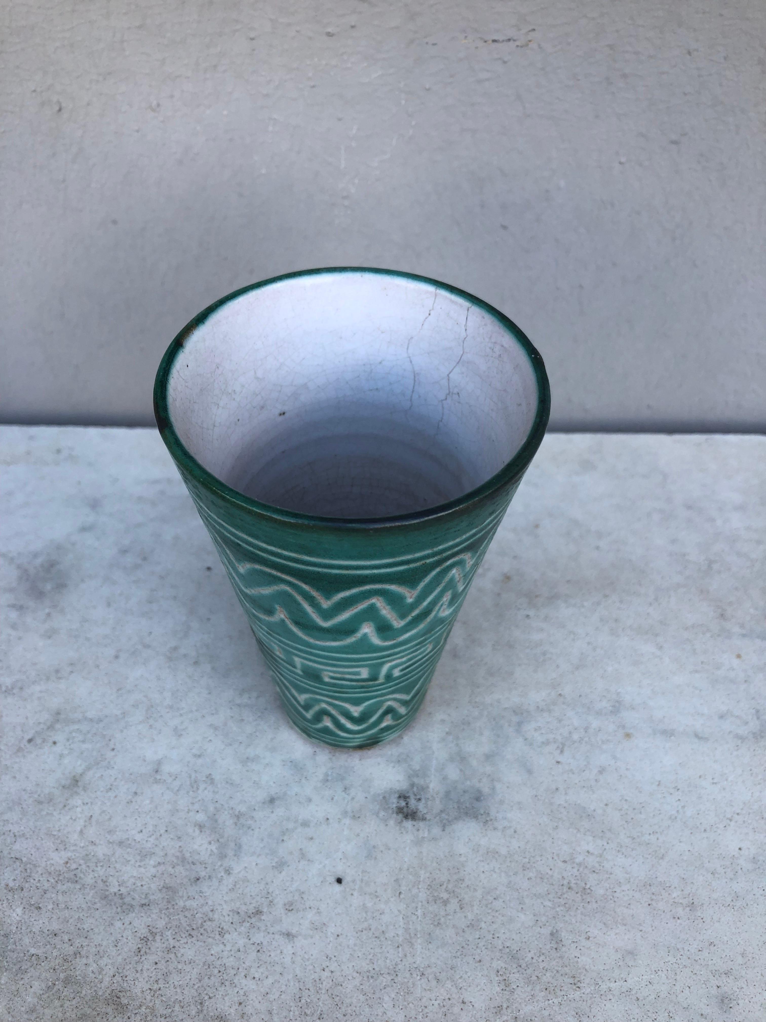 Small Mid-Century Vase Robert Picault Vallauris In Good Condition For Sale In Austin, TX
