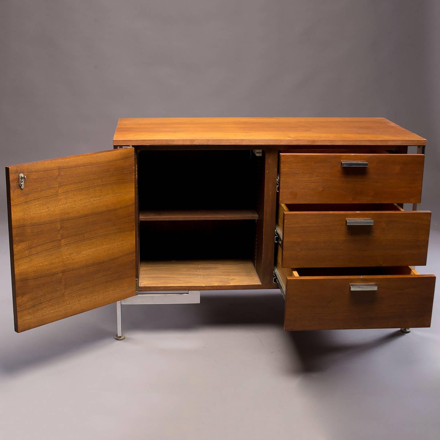 walnut small cabinet