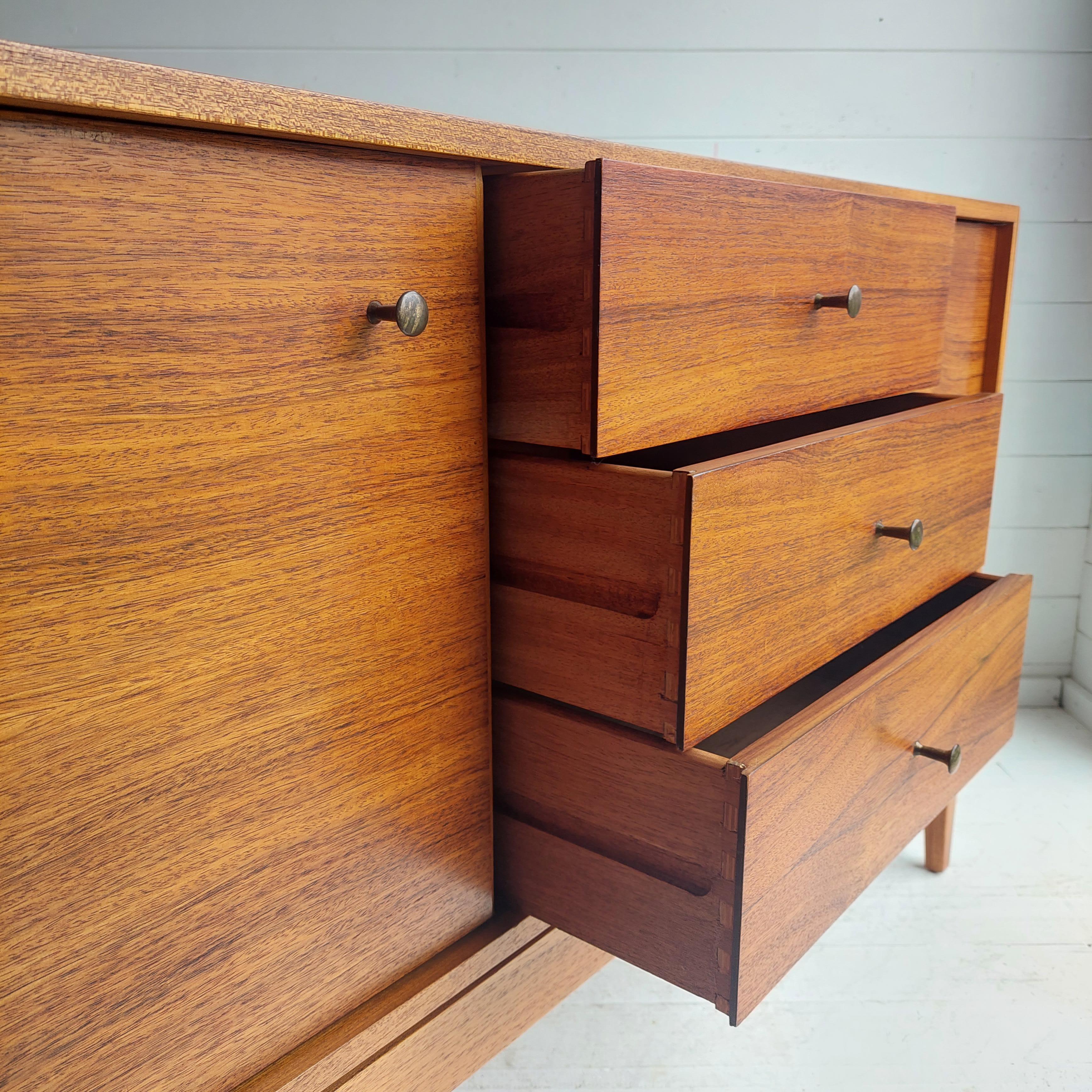 Small Mid Century walnut sideboard by Peter Hayward for Uniflex, 1960s 2