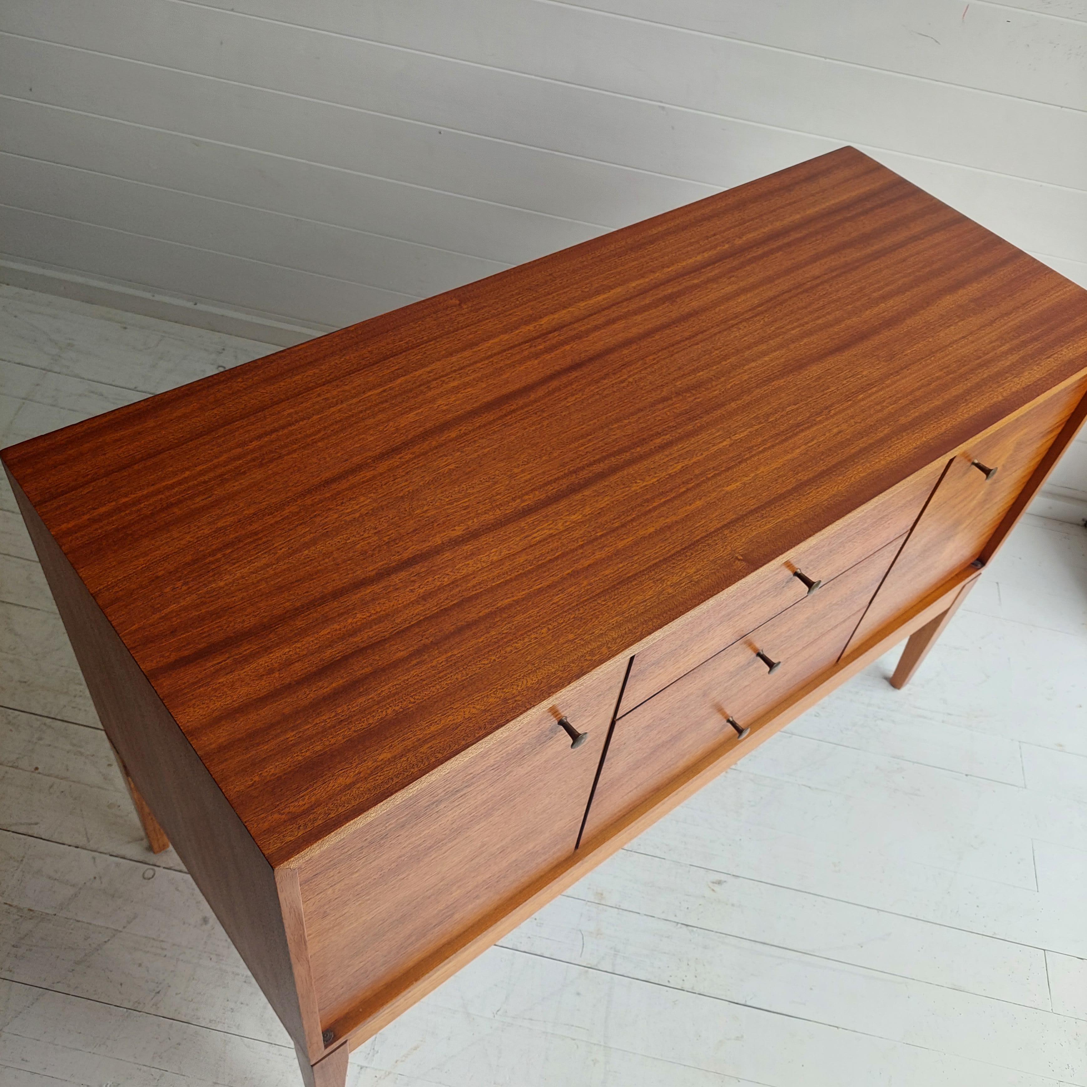 Small Mid Century walnut sideboard by Peter Hayward for Uniflex, 1960s 5