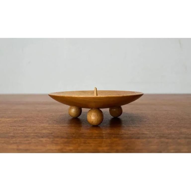 Piccolo portacandele in legno della metà del secolo scorso, anni '60 in vendita 4