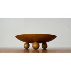 Mid-Century Modern Wooden Candleholder, Vintage 1960s Design
