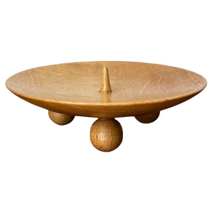 Small Mid-Century Wooden Candleholder, 1960s