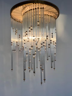 Piccolo lampadario/pendente in vetro del Medioevo di Kinkeldey, Germania, anni '70
