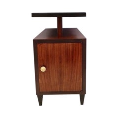 Small Midcentury Wood and Ebonized Beech Divider Cabinet, Italy, 1940s