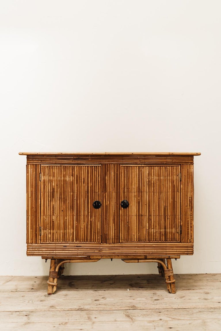 Small Midcentury Rattan at 1stDibs