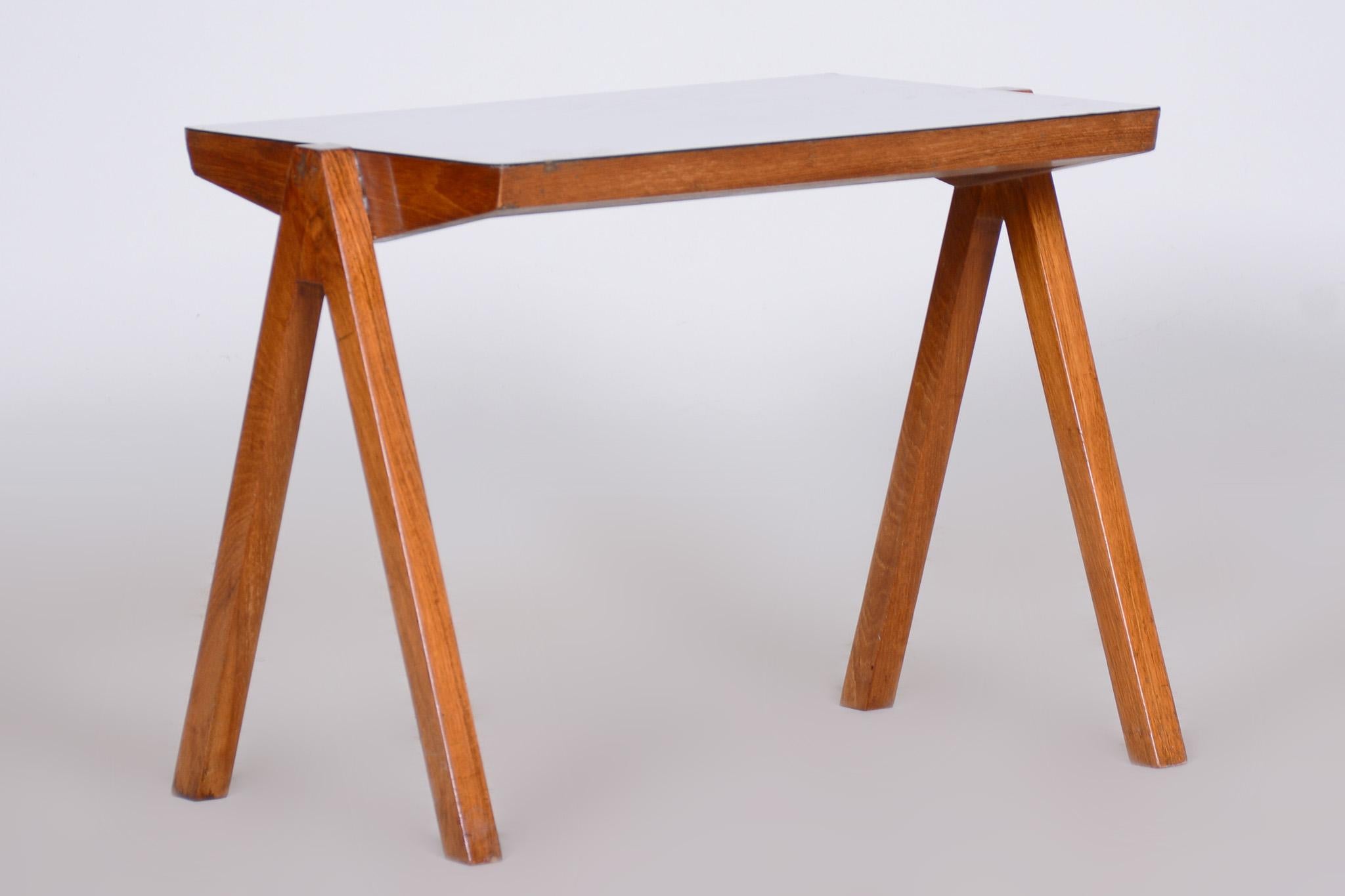 Wood Small Midcentury Table, Beech, Umakart, Restored, Czechia, 1950s For Sale