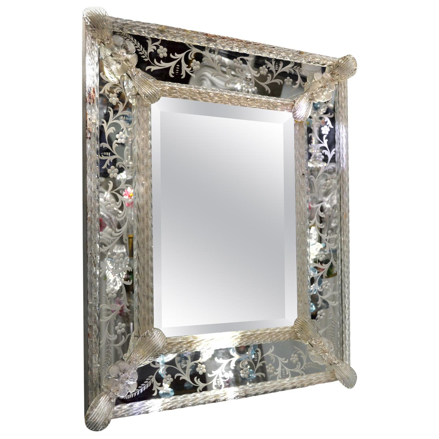 Small Midcentury Venetian Mirror