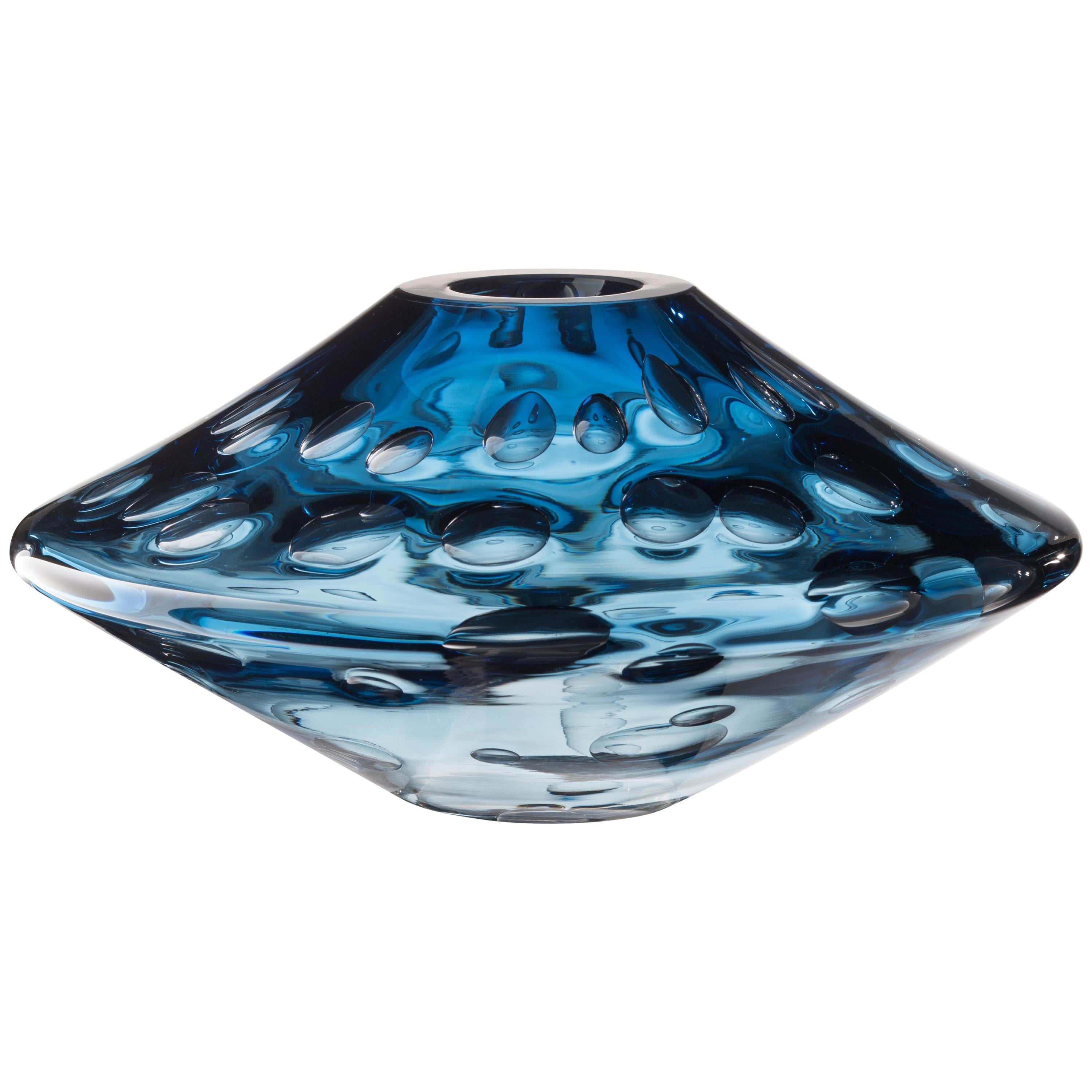 Blue (01442) Small Millebolle Murano Glass Vases by Luca Nichetto
