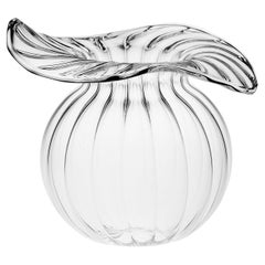 Small Millerighe Round Clear Glass Vase by Casarialto