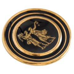 Petite assiette décorative vintage en porcelaine, Grèce, 1970