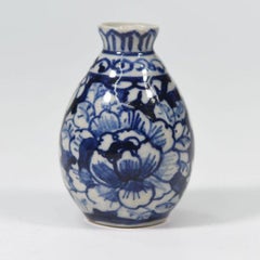 Small Miniature Blue and White Chinese Vase