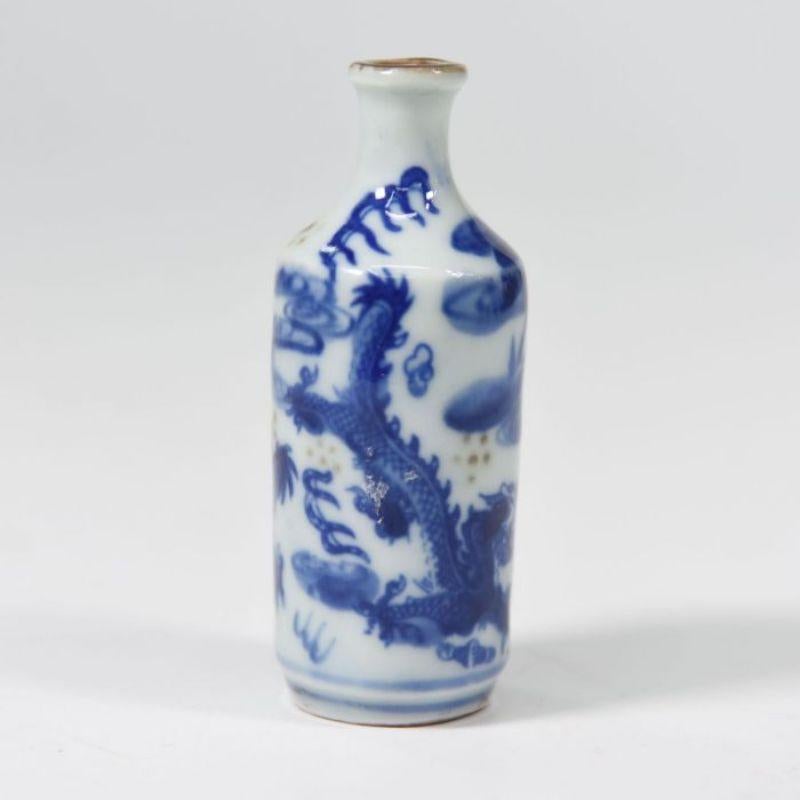 Small Miniature Blue and White Chinese vase

Additional information:
Material: Bronze
Style: 1900 early 20th century
Dimension: 8 W x 8 D x 24 H cm.