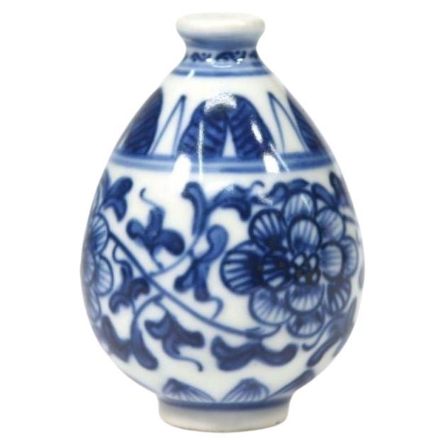 Small Miniature Blue and White Chinese Vase