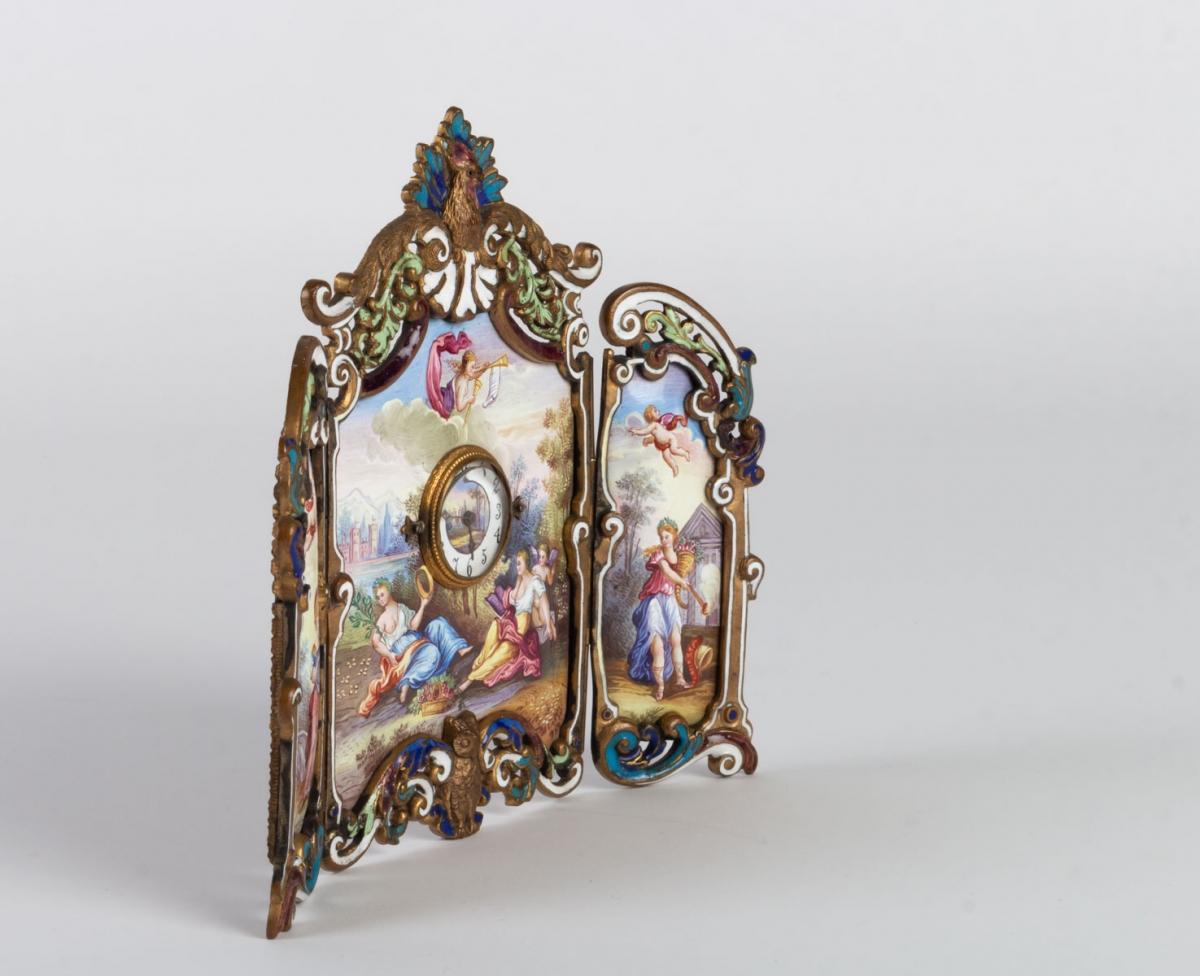  Small Miniature Screen in Gilded Bronze in the Louis XV In Good Condition In Saint-Ouen, FR
