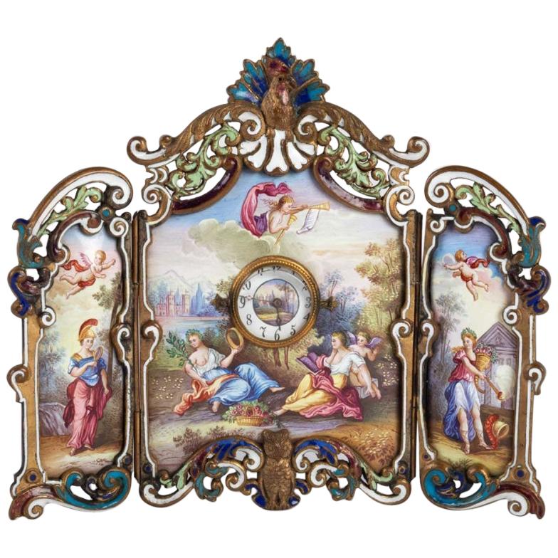  Small Miniature Screen in Gilded Bronze in the Louis XV