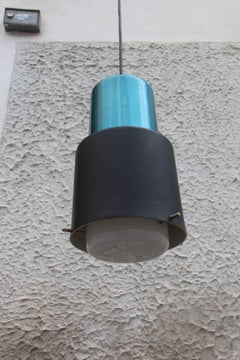 Minimalistischer Kronleuchter mit einer Lampe aus lackiertem Stilux, 1960