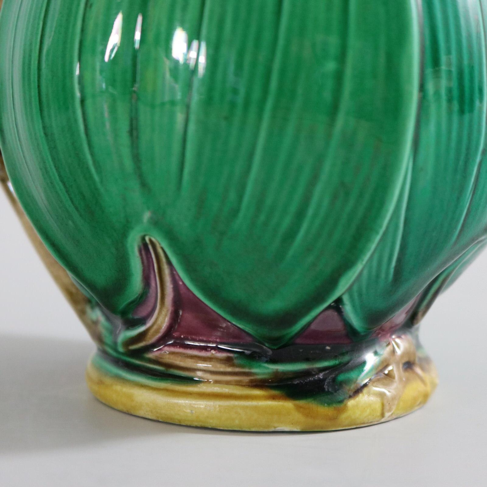 Small Minton Majolica Lily Jug/Pitcher For Sale 5