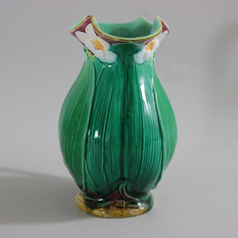 Small Minton Majolica Lily Jug/Pitcher For Sale 3