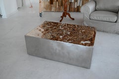 Small Mirage Sculptural Table in Stainless Steel by Veliento