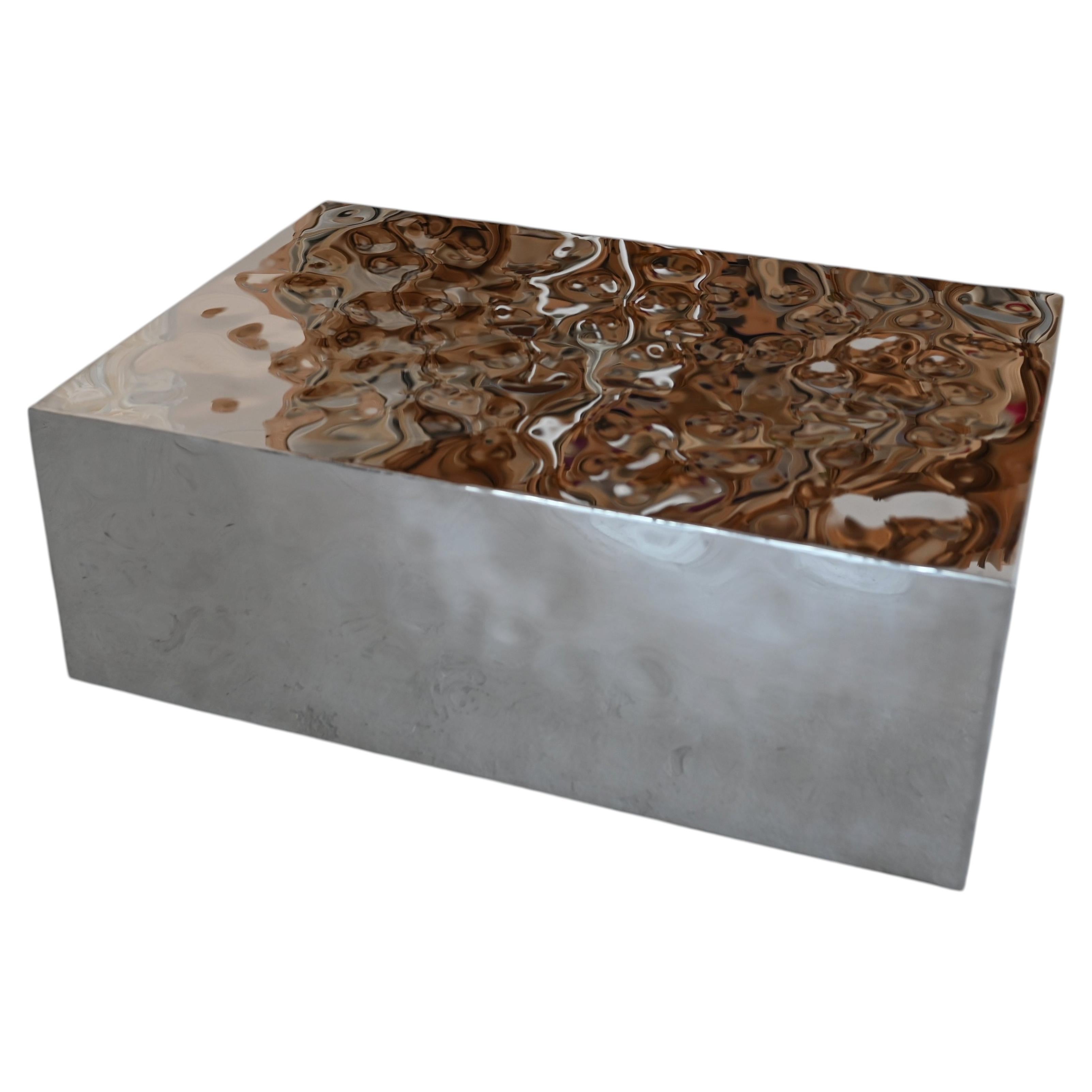 Small Mirage Sculptural Table in Stainless Steel by Veliento
