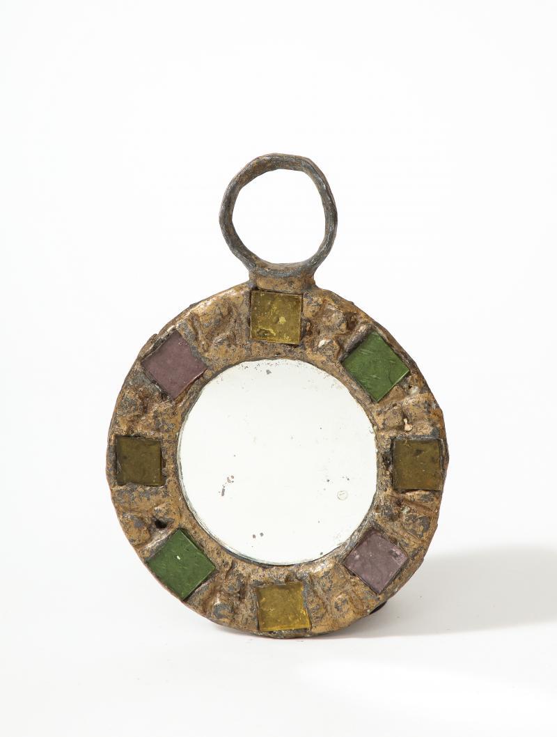 Modern Small Mirror in the Manner of Line Vautrin, c. 1960 For Sale