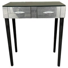 Vintage Small Mirrored Vanity Console Table