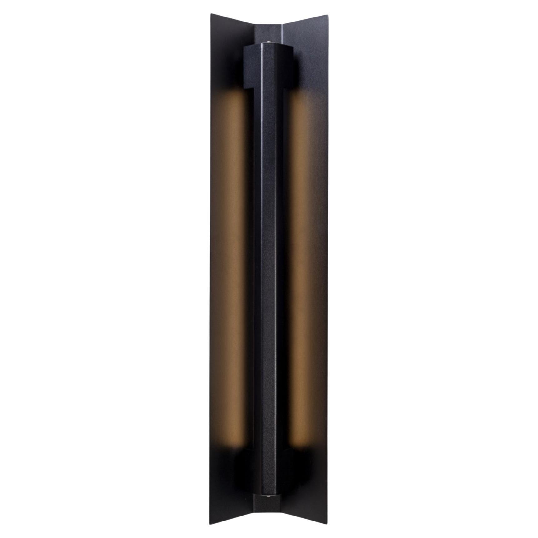 Small Misalliance Ral Jet Black Wall Light by Lexavala For Sale