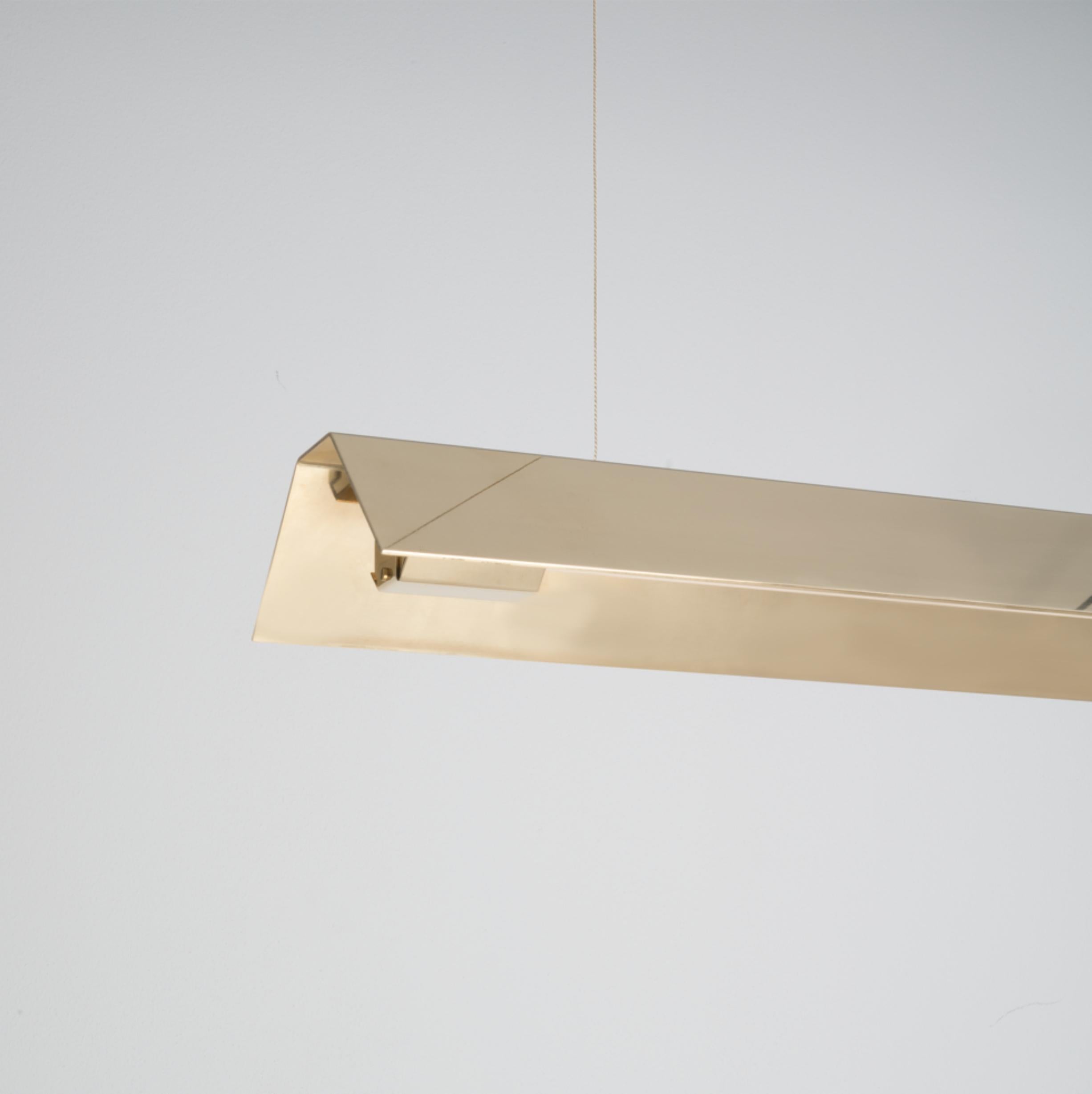 Small Misalliance Solid Brass Suspended Light by Lexavala In New Condition For Sale In Geneve, CH