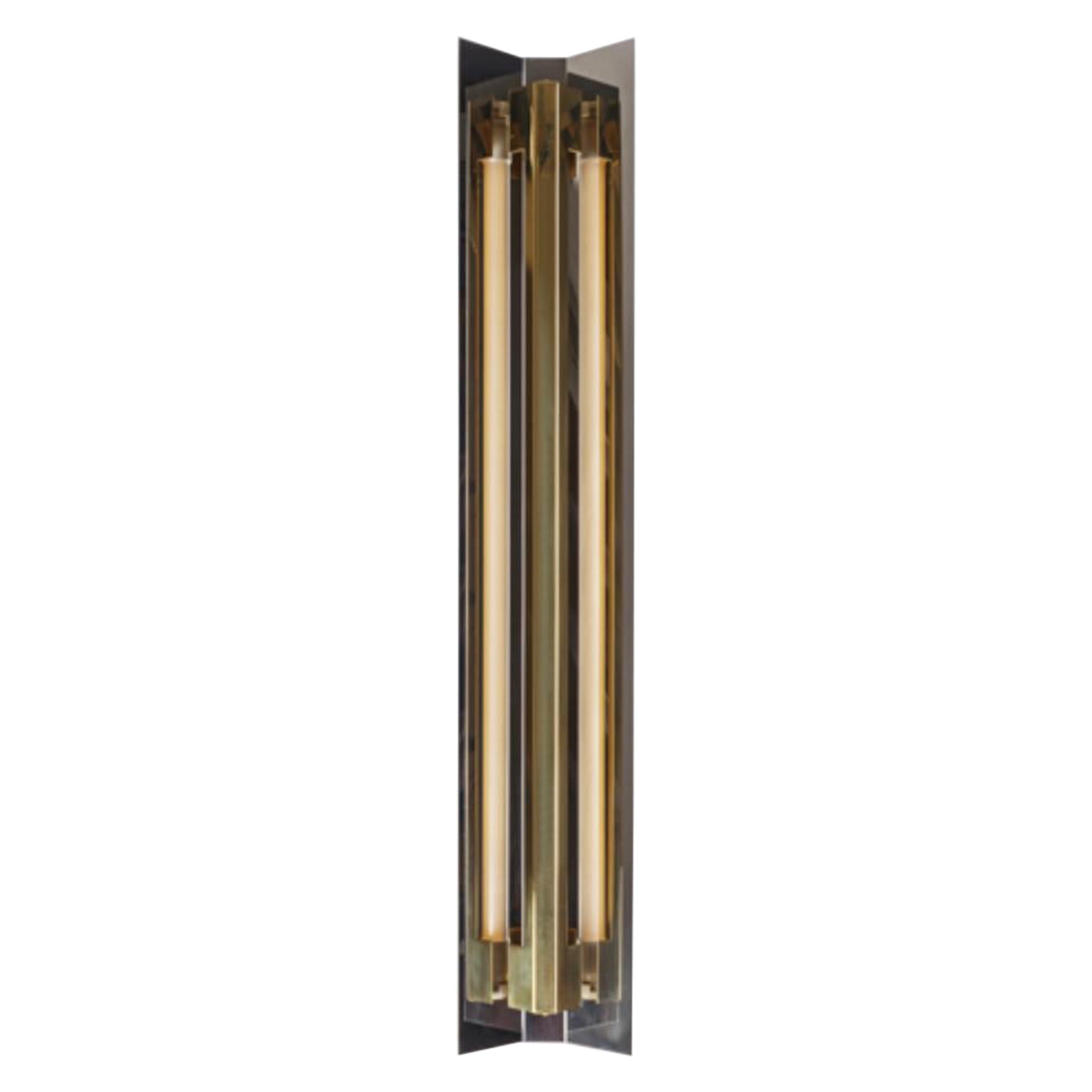 Small Misalliance Solid Brass Wall Light by Lexavala For Sale