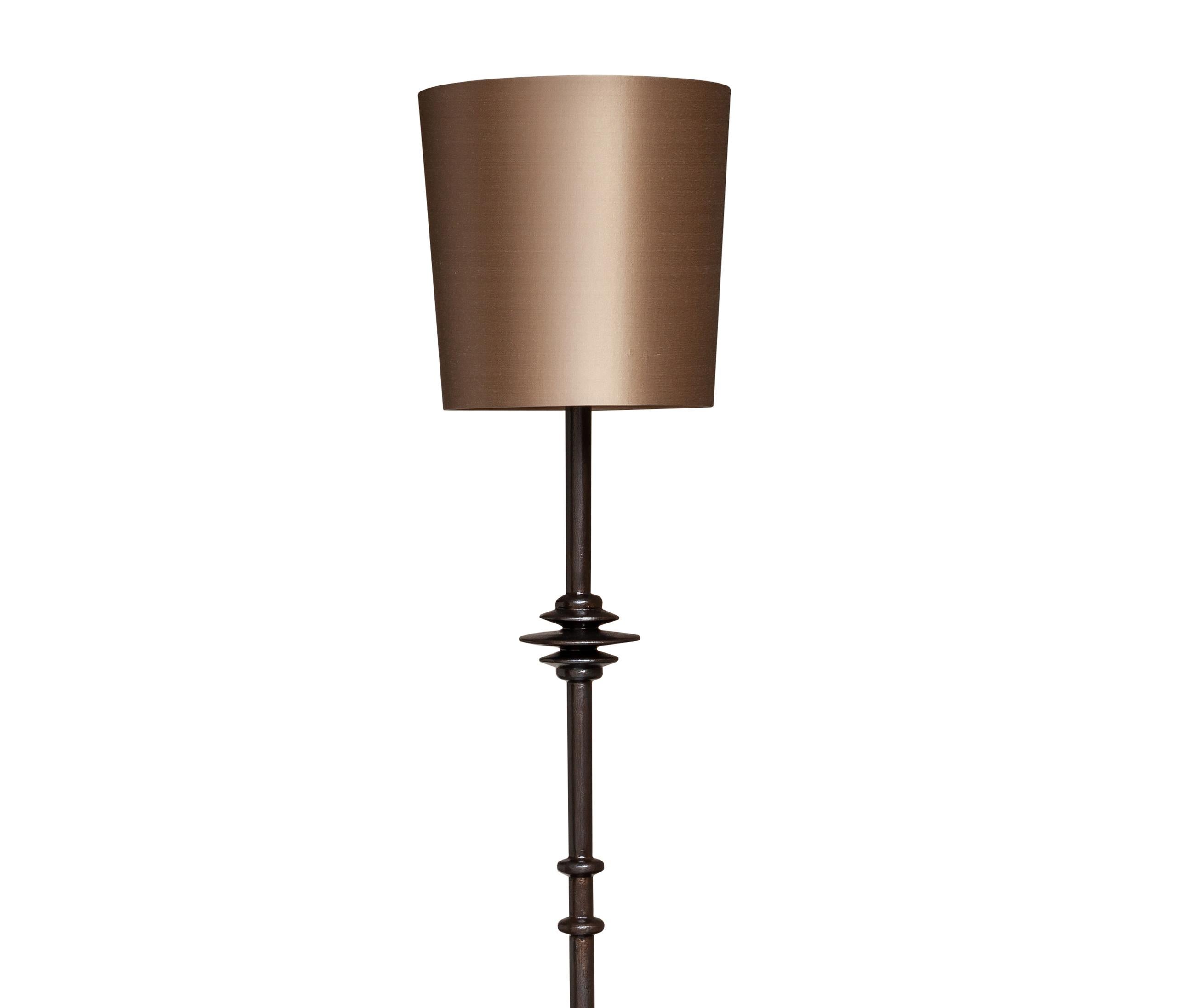 German Small “Mittis” Floor Lamp, Bronze Plaster Finish For Sale