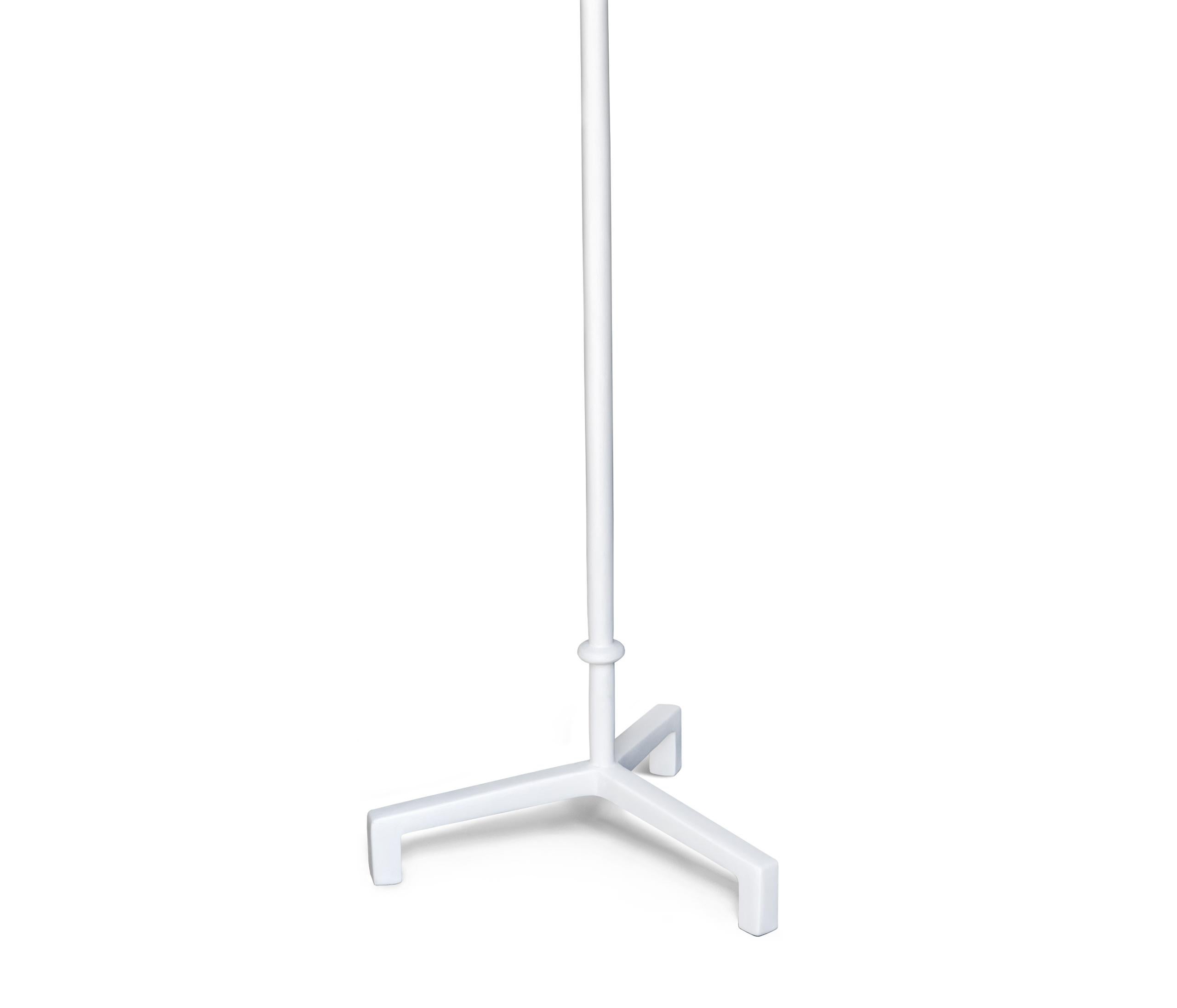 Modern Small “Mittis” Floor Lamp, White Plaster Finish For Sale