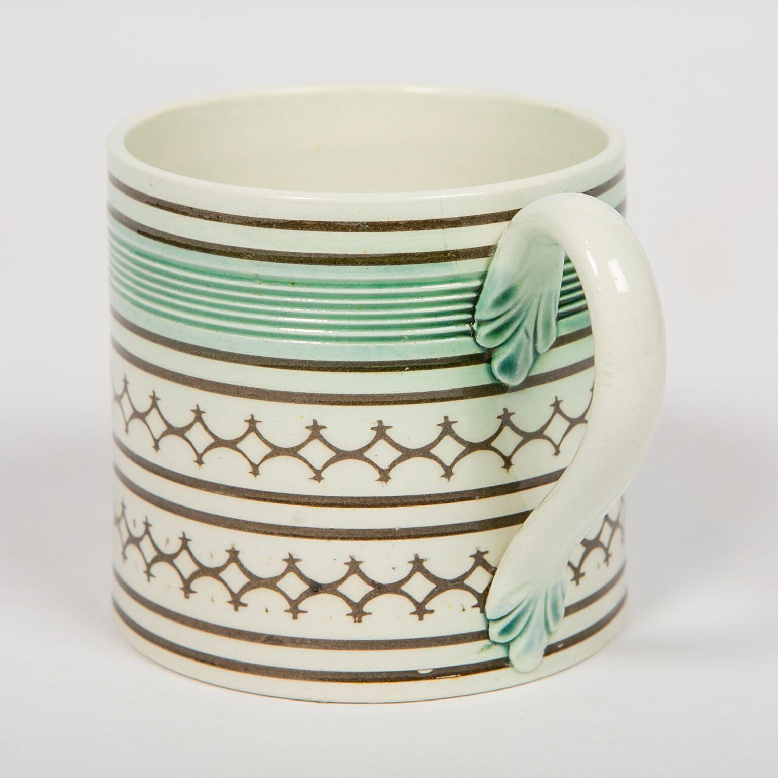 Earthenware Small Mochaware Mug England, circa 1820