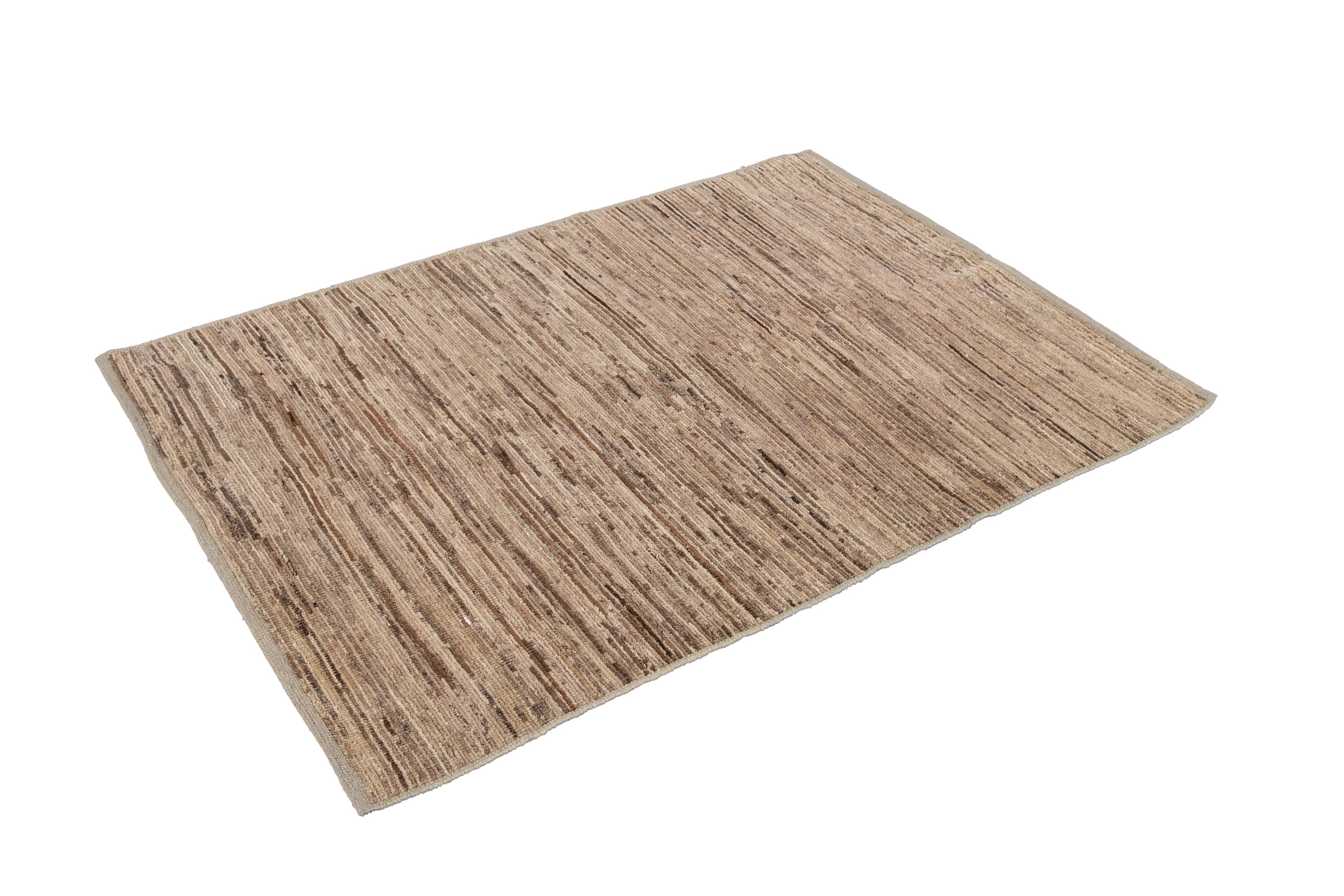 Alfombra moderna pequeña de lana beige de estilo marroquí Siglo XXI y contemporáneo en venta
