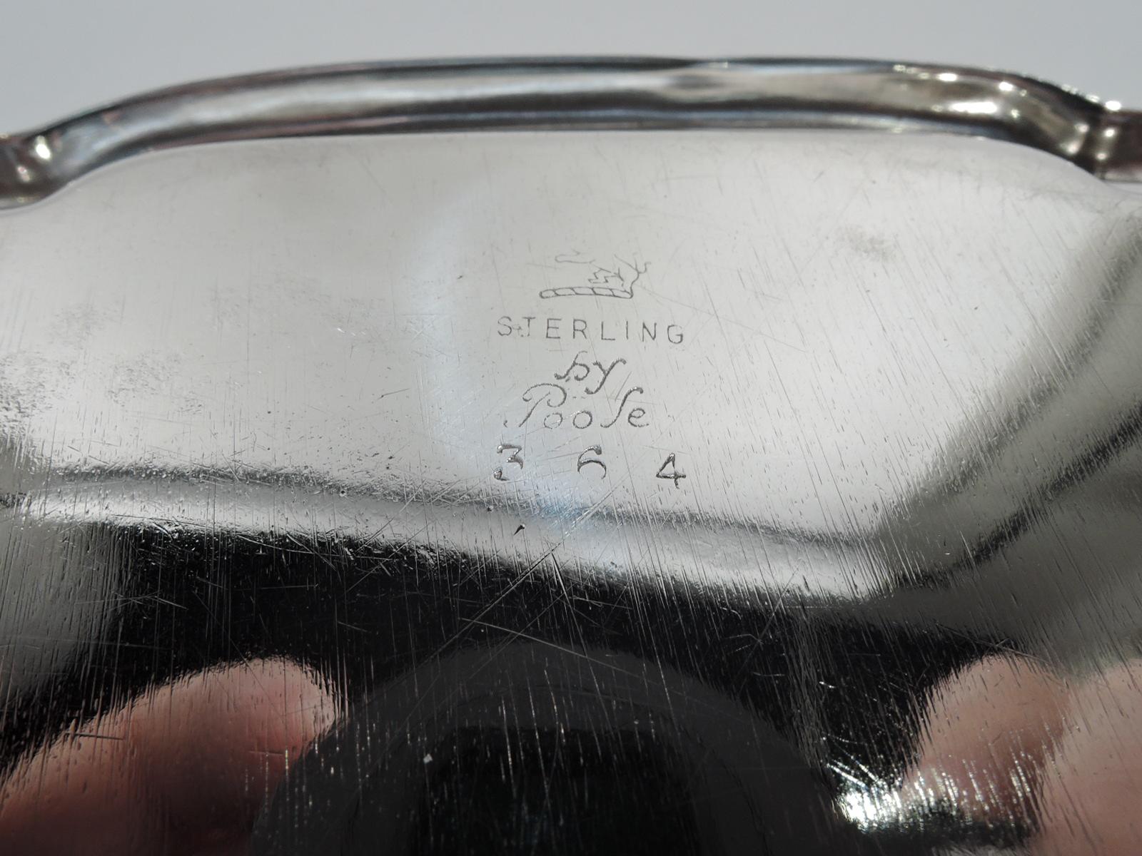 American Small Modern Georgian Sterling Silver Tray by Poole