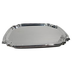 Small Modern Georgian Sterling Silver Tray by Poole