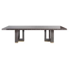 Small Modern Hamilton Dining Table in Pebble Grey Anegre