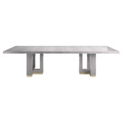 Small Modern Hamilton Dining Table in Shadow Grey Anegre