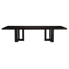 Small Modern Hamilton Dining Table in Sycamore Black Wood