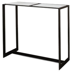 Small Modern Marble Top Iron Console Table
