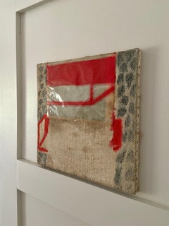 Contemporary Modern Mixed Media Artwork Colourfull Square Small Scale Painting