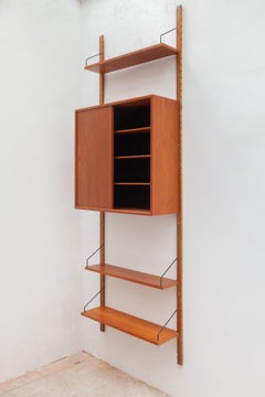 Small Modern Modular Teak Wall Unit by Poul Cadovius for Cado 1960's